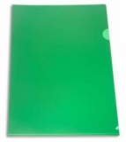 Папка-уголок А4 пластик 180мкм непрозр Бюрократ зелен (20) 
