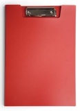 Папка планшет с верхним прижимом пластик 1,2мм Бюрократ красный (20)