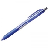 Ручка шариковая автом 0,5мм резин/манж прозр/тонир/син/корпус Crown синяя(12)