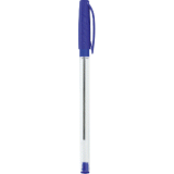 Ручка шариковая 0,7мм резин/манж прозр/трехгр/корпус deVente игол/узел син (12) лимит