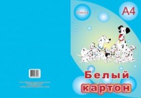 Набор картона белого А4 8л 220г/м2 немелов в карт/папке Забавные животные (60) 