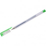 Ручка гелевая 0,5мм прозр/корпус OfficeSpace метал/наконечник зелен (60) 