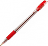 Ручка шариковая 0,7мм резин/манж прозр/корпус на масл/основе Pentel красная (12)