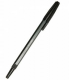 Ручка шариковая 1,0 мм непрозр/черн/корпус Стамм 049 черная (100) 