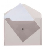 Папка-конверт с кнопкой А4 120мкм прозр Attomex бесцв (20)лимит 