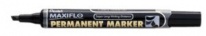 Маркер перманентный скошенный 4,5мм Pentel с кнопкой подкачки черн (12) 