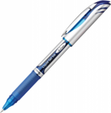 Ручка гелевая 0,7мм резин/манж непрозр/корпус Pentel Energel син (12)