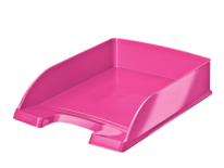 Поддон д/бумаг пластик Leitz WOW глянц розовый (5) 