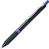 Ручка гелевая автом 0,7мм резин/манж непрозр/корпус Pentel метал/клип синяя (12)