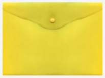 Папка-конверт с кнопкой А4 180мкм прозр deVente желт (100) 