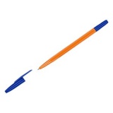 Ручка шариковая 0,7мм на масл/основе непрозр/оранж/корпус Cтамм 511 син (50) 