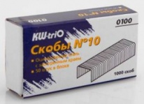 Скобы д/степлера 10 оцинкованные Kw-Trio 1000шт до 20л (20) 