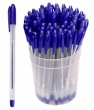 Ручка шариковая 0,7мм прозр/корпус на масл/основе Cтамм VeGa син (250)
