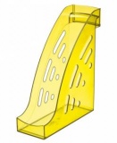 Лоток д/бумаг вертик пластик 95мм Торнадо желтый (12) 