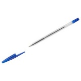 Ручка шариковая 0,7мм прозр/корпус на масл/основе Стамм 333 синяя (100) 