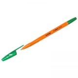 Ручка шариковая 0,7мм непрозр/оранж/шестигр/корпус Berlingo Tribase Orange на масл/основ зелен(50)