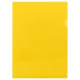 Папка-уголок А4 пластик 150мкм прозр Стамм желт (80)