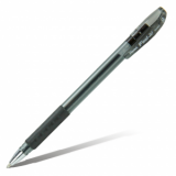 Ручка шариковая 0,5мм резин/манж прозр/тонир/корпус метал/наконечник Pentel Feel it черный (12)