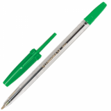 Ручка шариковая 1,0мм прозр/корпус Corvina зеленая (50)