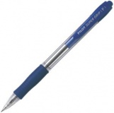 Ручка шариковая автом 0,7мм резин/манж прозр/корпус на масл/основе Pilot син (12) 