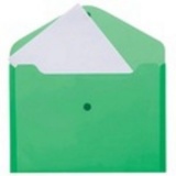 Папка-конверт с кнопкой А4 180мкм непрозр deVente зелен (30) лимит
