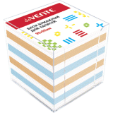 Куб-блок цветной пласт/бокс 90х90х90мм 100г/м2 deVente (12) лимит