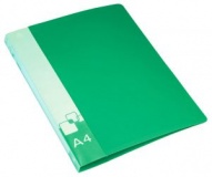 Папка-скоросшиватель А4 тв/пластик 0,7мм торц и внутр/карман Бюрократ зелен (30) 