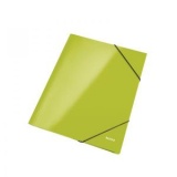 Папка на резинках ламинир/картон А4 Leitz WOW зеленая глянцевая (10) 