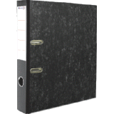 Папка-регистратор 50мм мраморн/картон собр метал/кант черн Attomex (50)