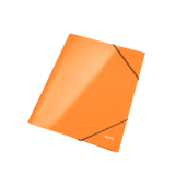 Папка на резинках ламинир/картон А4 Leitz WOW оранжевая глянцевая (10) 