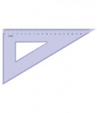 Линейка треугольник 18см пластик 30град прозр Стамм тонир (100)