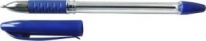 Ручка шариковая 0,7мм резин/манж прозр/корпус метал/наконечник Dolce Costo синяя (50)