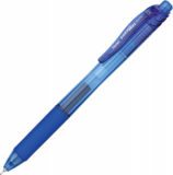 Ручка гелевая автом 0,5мм резин/манж прозр/тонир/корпус игол/узел Pentel ENERGEL-X синяя (12) 