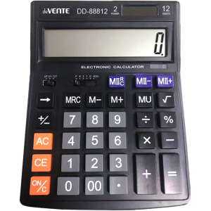 Калькулятор настольный 12разр deVente 190х145х35мм (1) лимит