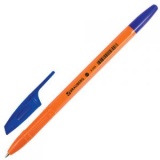 Ручка шариковая 0,7мм непрозр/оранж/корпус Brauberg X-333 Orange син (50)