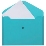 Папка-конверт с кнопкой А4 180мкм непрозр deVente син (30) лимит