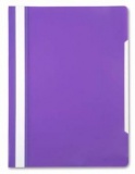 Папка-скоросшиватель А4 прозр/верх б/перф пластик 0,16мм Бюрократ фиолетовая (200) 