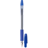 Ручка шариковая 0,7мм резин/манж прозр/корпус метал/наконечник Attomex.Aviator игол/узел син (50) 