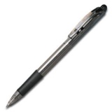 Ручка шариковая автом 0,7мм резин/манж прозр/тонир/черн/корпус Pentel черная (12)