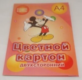 Набор картона цветного А4 8л 8цв 240г/м2 2стор мелов в карт/папке(60) 