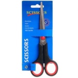 Ножницы 15см прорезин/ручки нержавеющие стальные лезвия Scissors черно-красные(1) снят с пр-ва