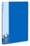 Папка на 40 вкладышей А4 торц/карман 0,65мм Бюрократ синяя (25)
