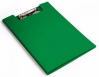 Папка планшет с верхним прижимом пластик 1,2мм Бюрократ зел (20) норм нет