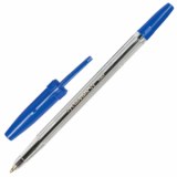 Ручка шариковая 1,0мм прозр/корпус Corvina синяя (50)
