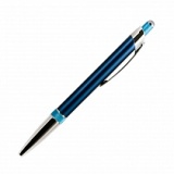 Ручка подар шариковая автом 1,0мм алюм/синий/корпус голуб/кольцо Portobello Bali New б/футл син