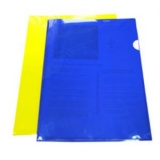 Папка-уголок А4 пластик 180мкм непрозр Бюрократ глянц синяя (20) 