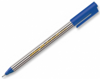 Ручка капиллярная линер 0,3мм непрозр/бел-син/корпус Edding син (10)