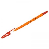 Ручка шариковая 0,7мм непрозр/оранж/корпус Berlingo Tribase Orange красная (50)