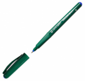 Ручка капиллярная роллер 0,3мм непрозр/трехгр/зел/корпус Centropen син (10) 