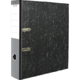 Папка-регистратор 75мм мраморн/картон собр метал/кант черн Attomex Lite (20) 